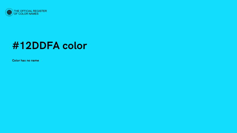 #12DDFA color image