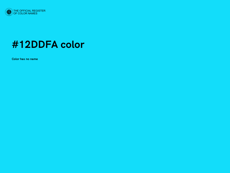 #12DDFA color image