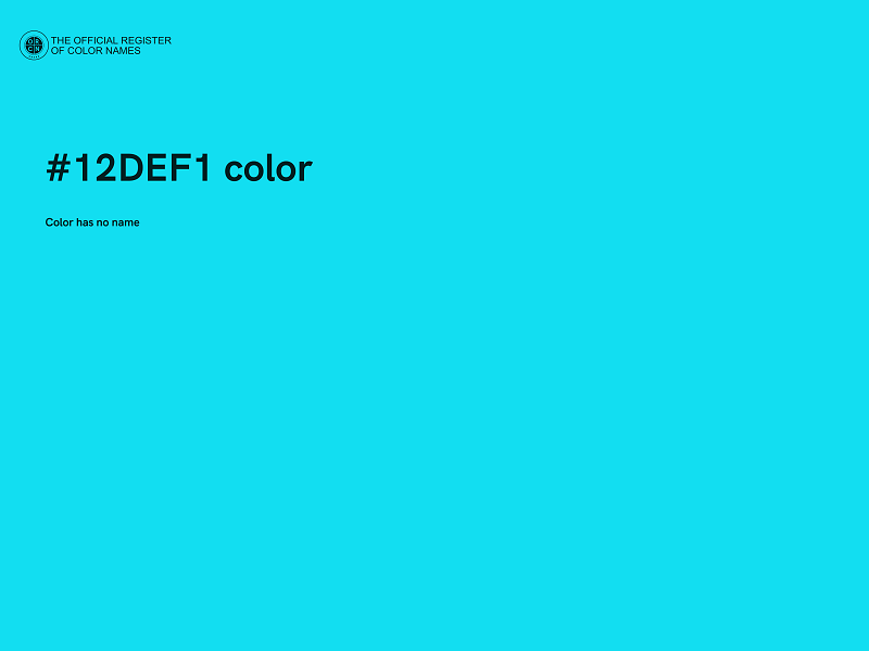 #12DEF1 color image