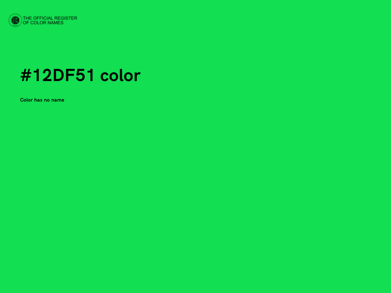 #12DF51 color image