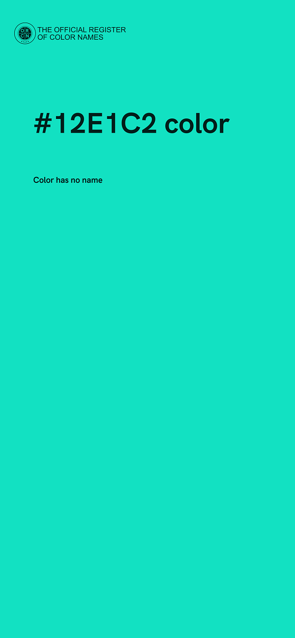 #12E1C2 color image