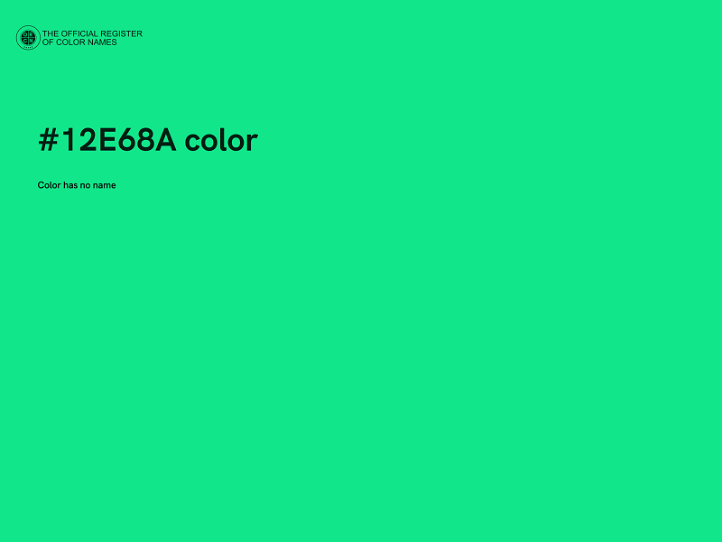 #12E68A color image