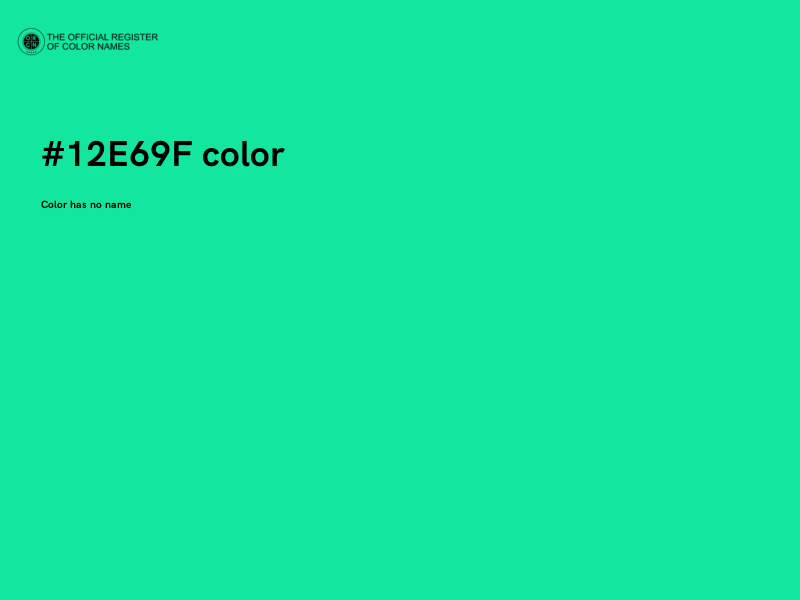 #12E69F color image
