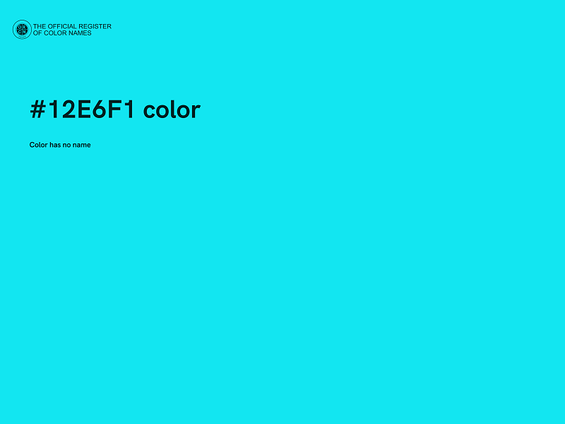 #12E6F1 color image