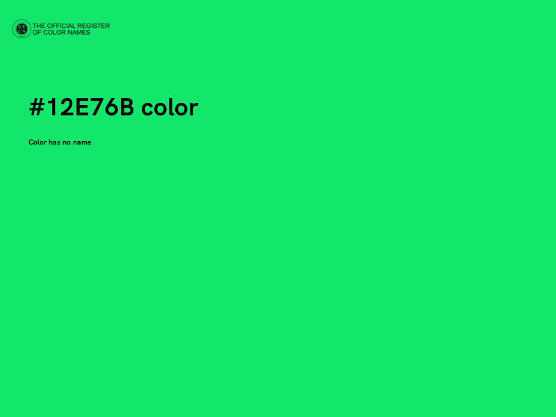 #12E76B color image
