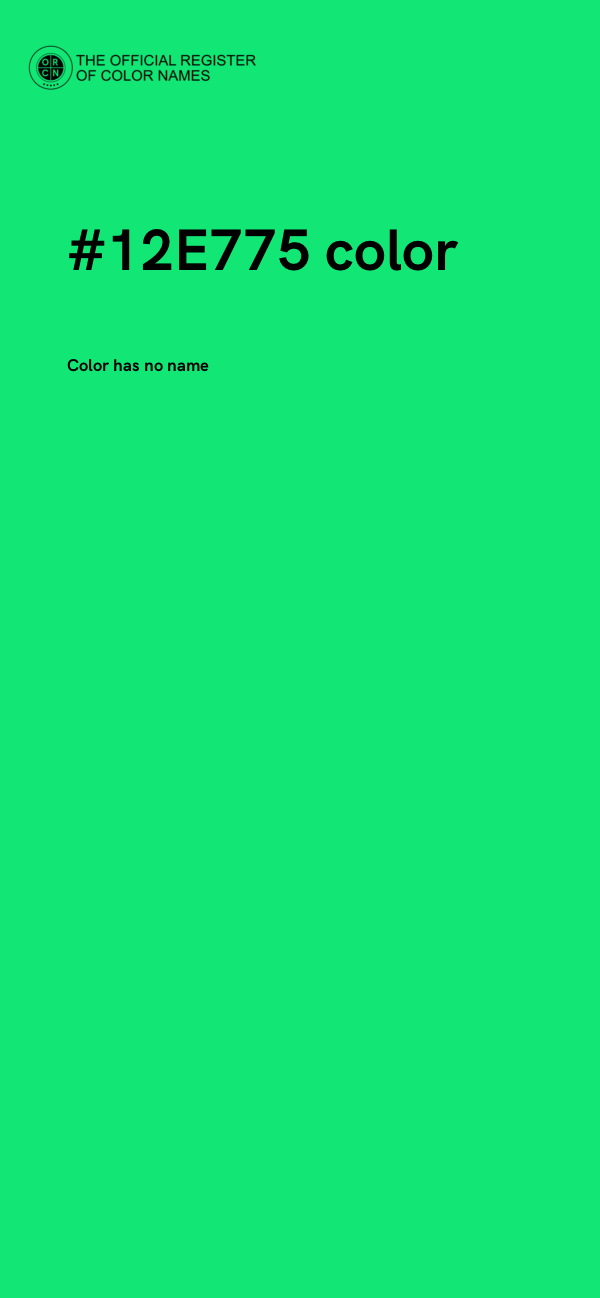 #12E775 color image