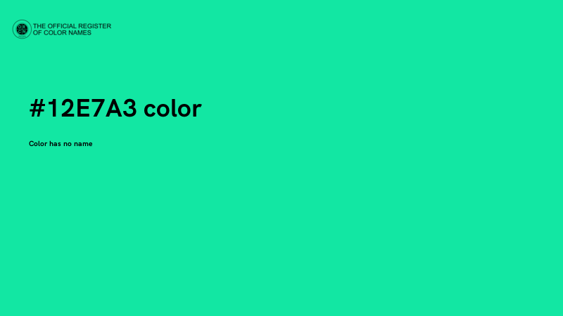 #12E7A3 color image