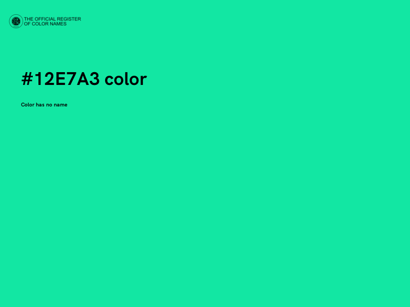 #12E7A3 color image