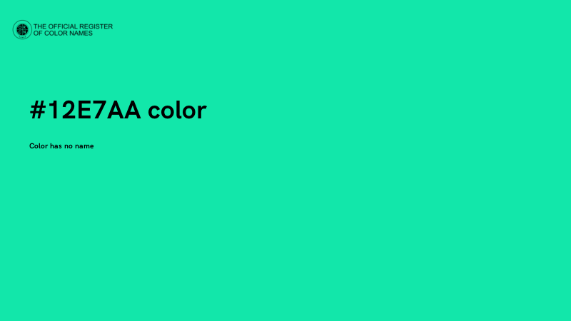 #12E7AA color image