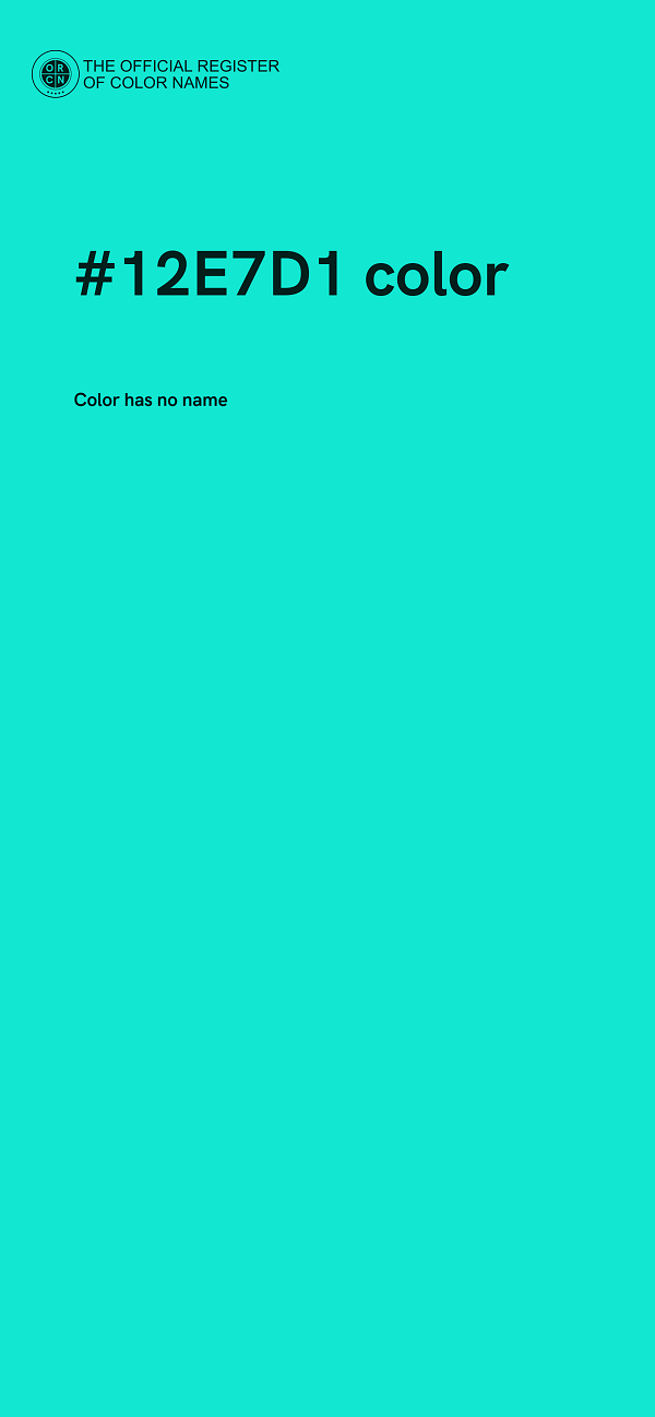 #12E7D1 color image