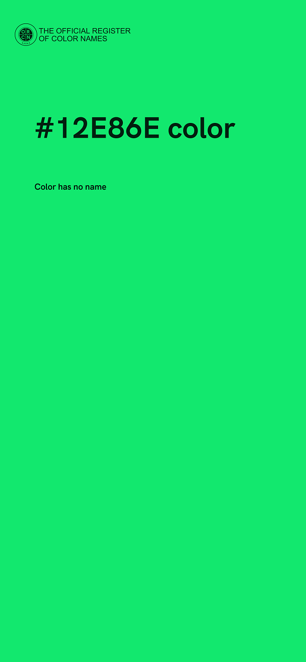 #12E86E color image