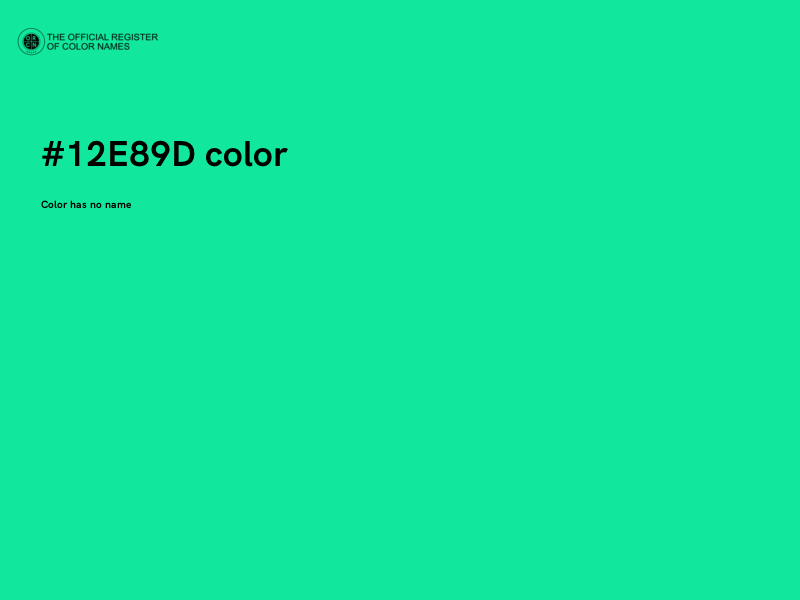 #12E89D color image