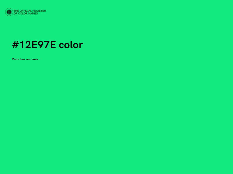#12E97E color image