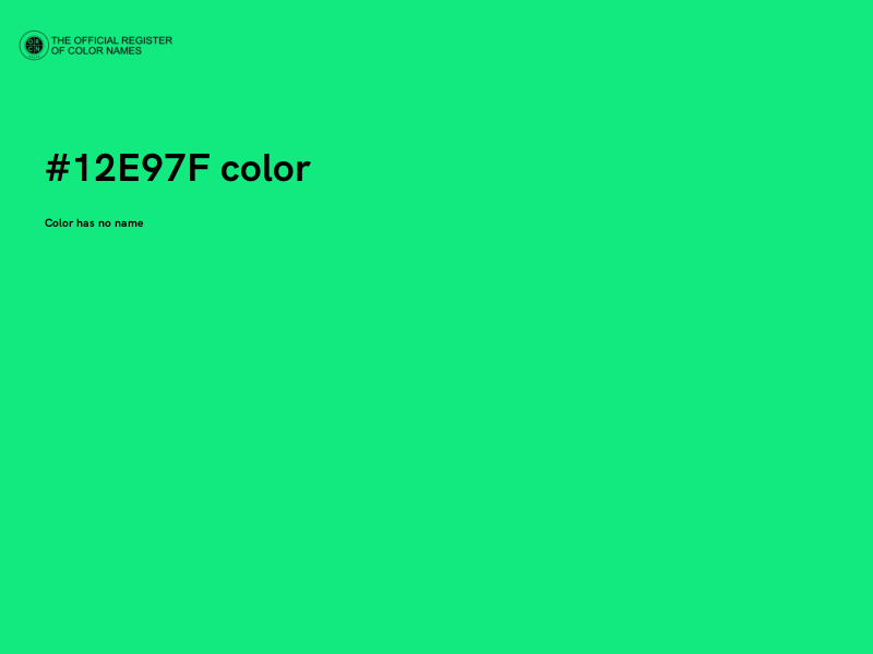 #12E97F color image