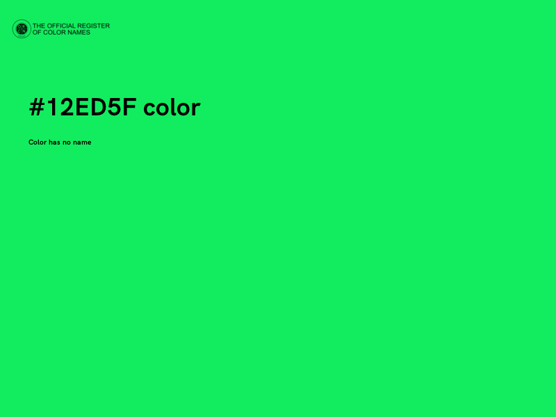 #12ED5F color image