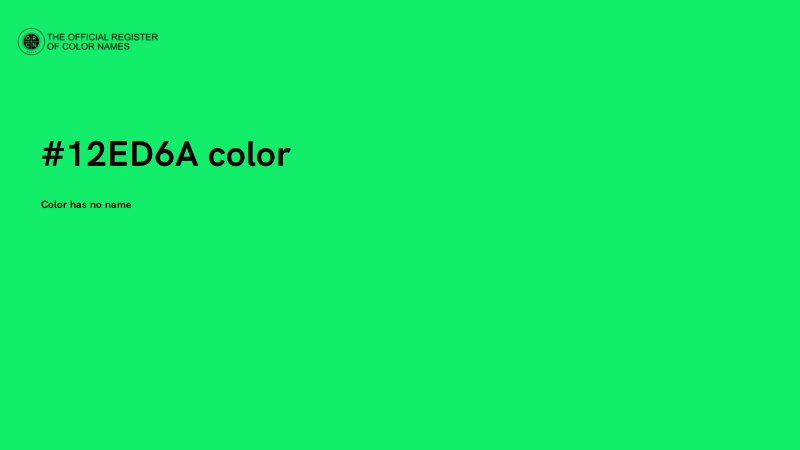 #12ED6A color image