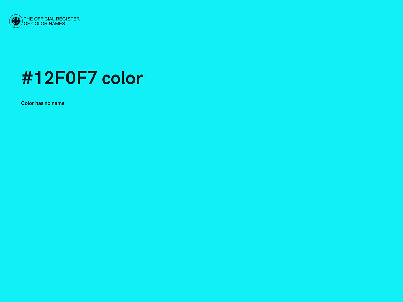 #12F0F7 color image