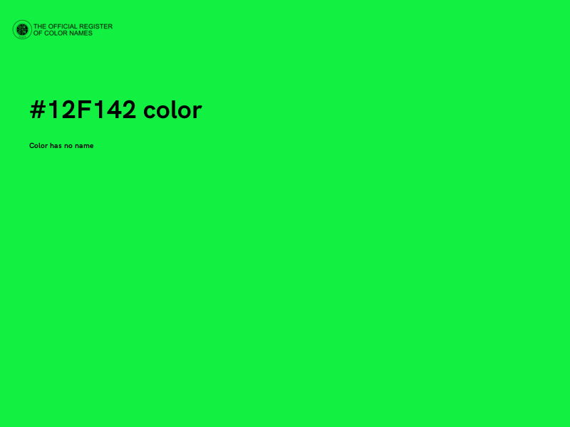#12F142 color image