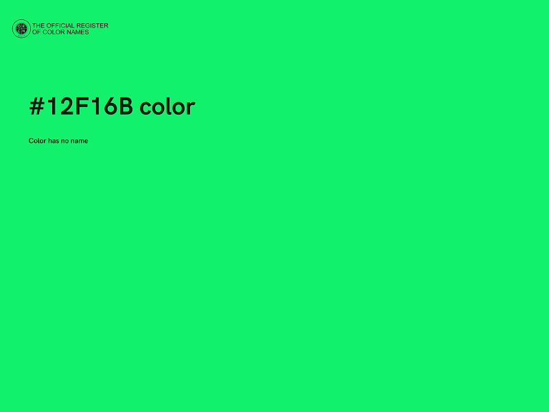 #12F16B color image