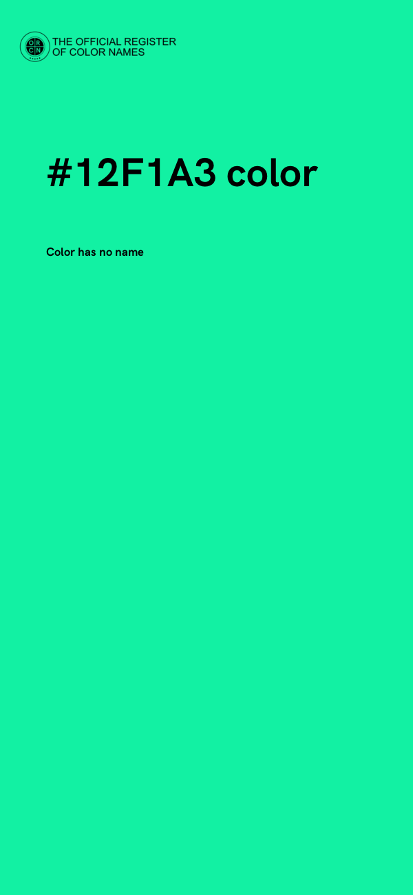 #12F1A3 color image