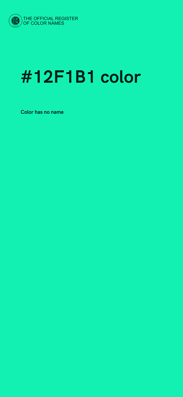 #12F1B1 color image