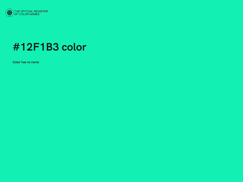 #12F1B3 color image