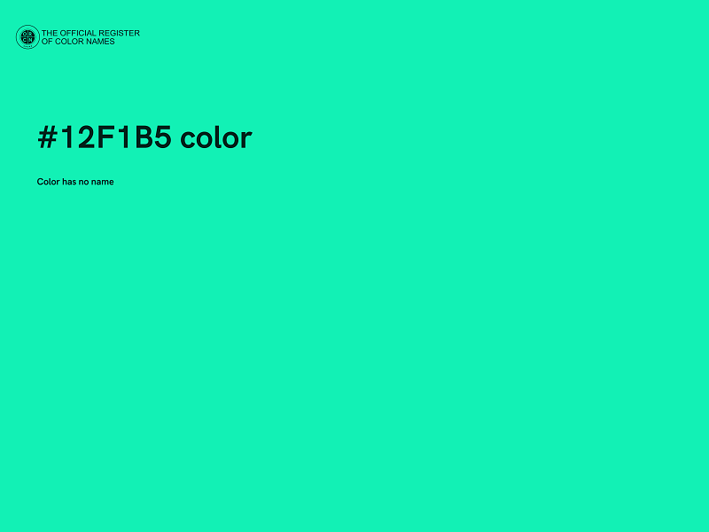 #12F1B5 color image