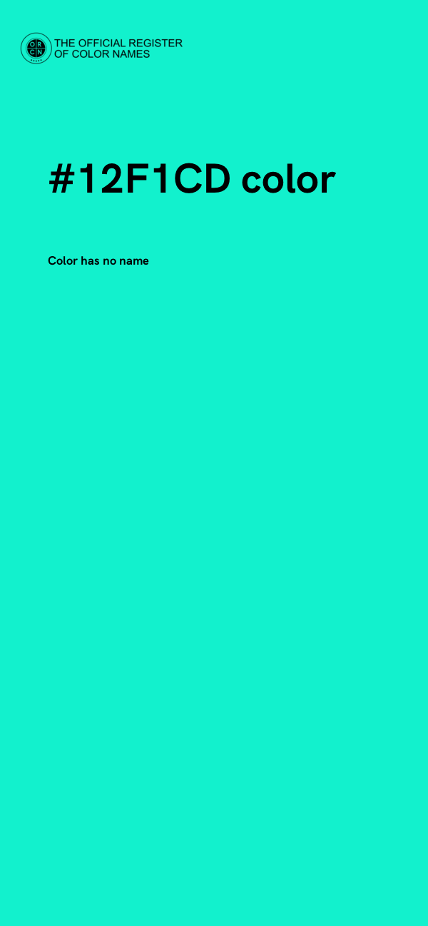 #12F1CD color image