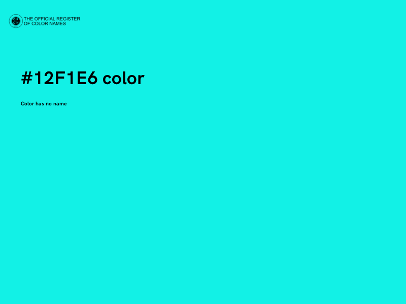 #12F1E6 color image