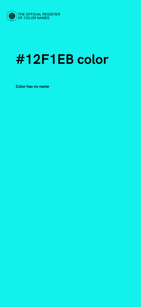 #12F1EB color image