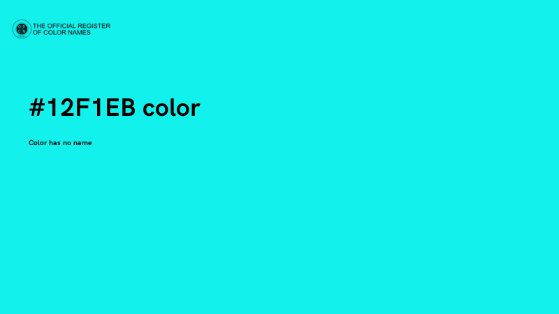 #12F1EB color image