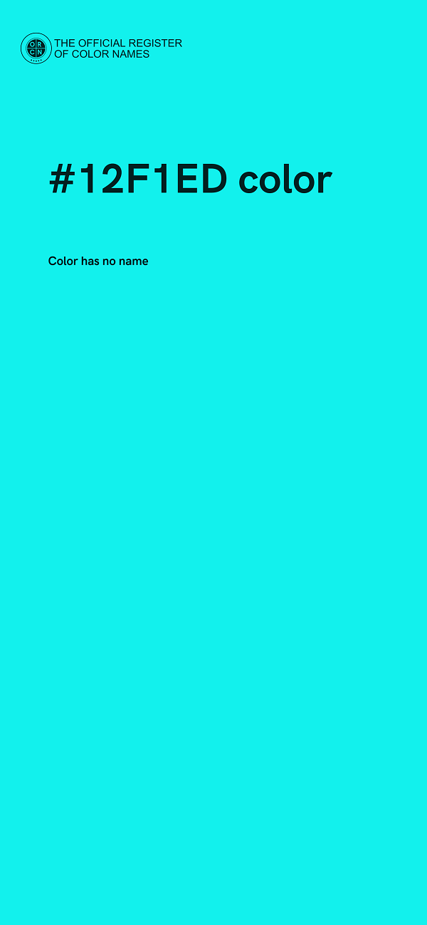 #12F1ED color image
