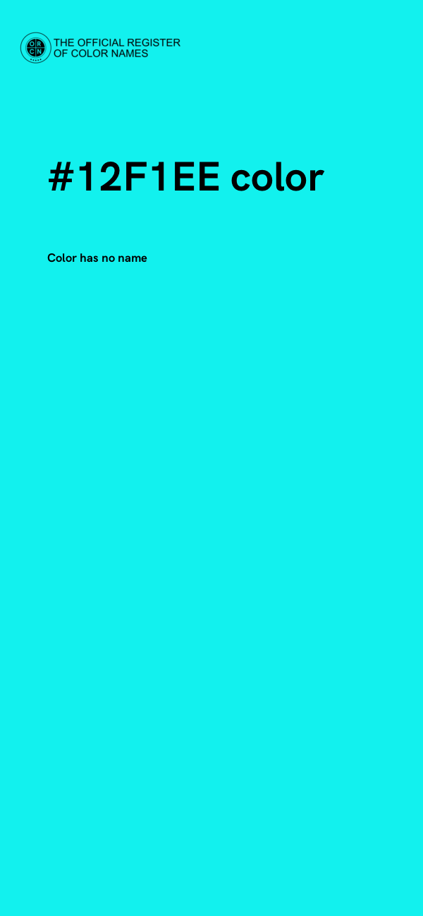 #12F1EE color image