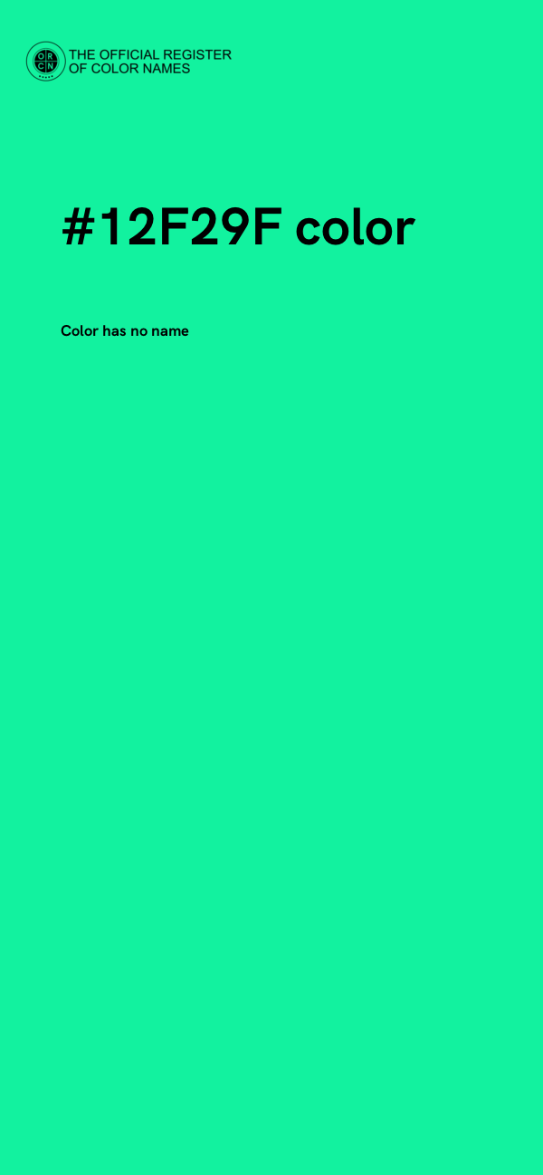 #12F29F color image
