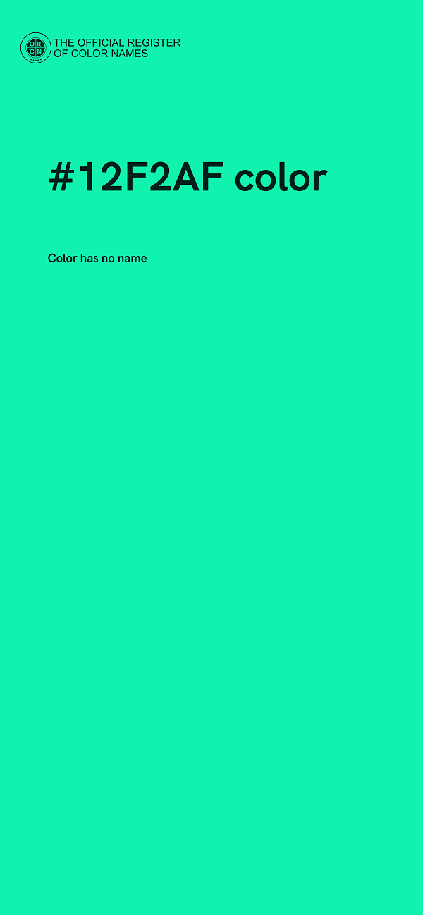 #12F2AF color image