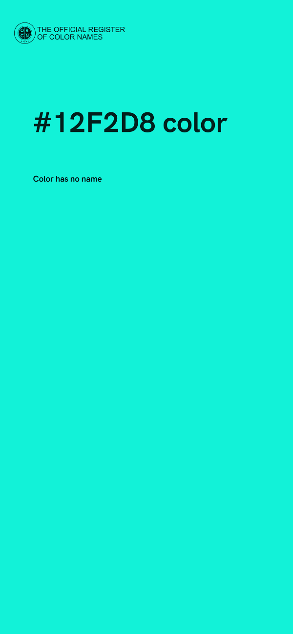 #12F2D8 color image