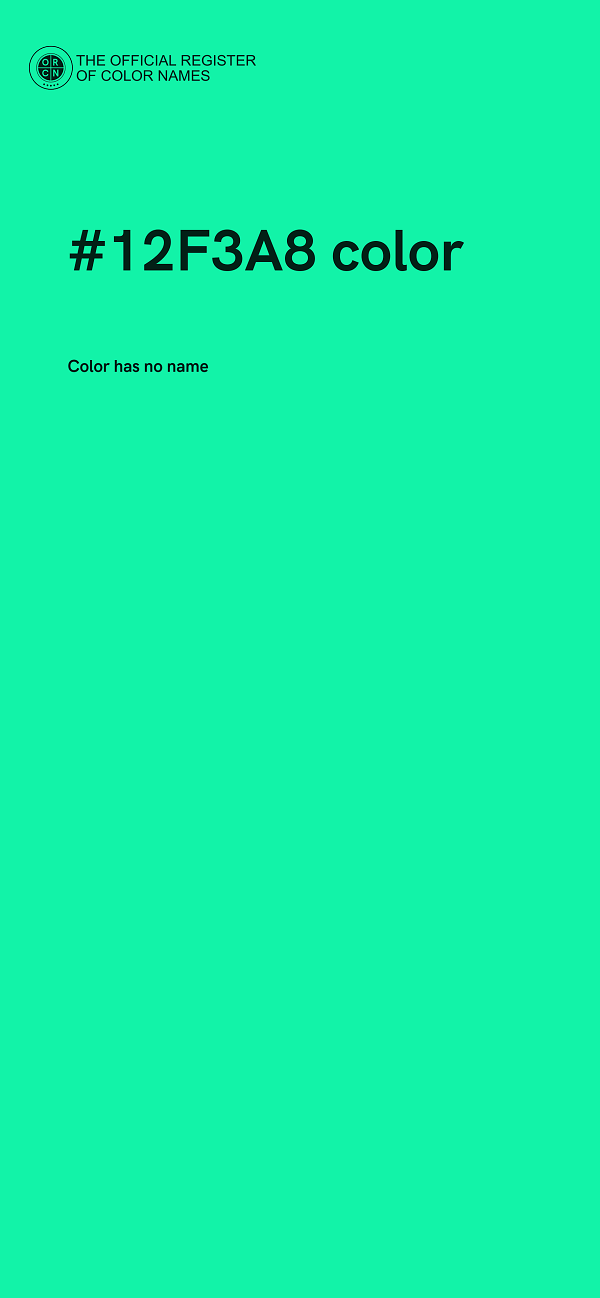 #12F3A8 color image