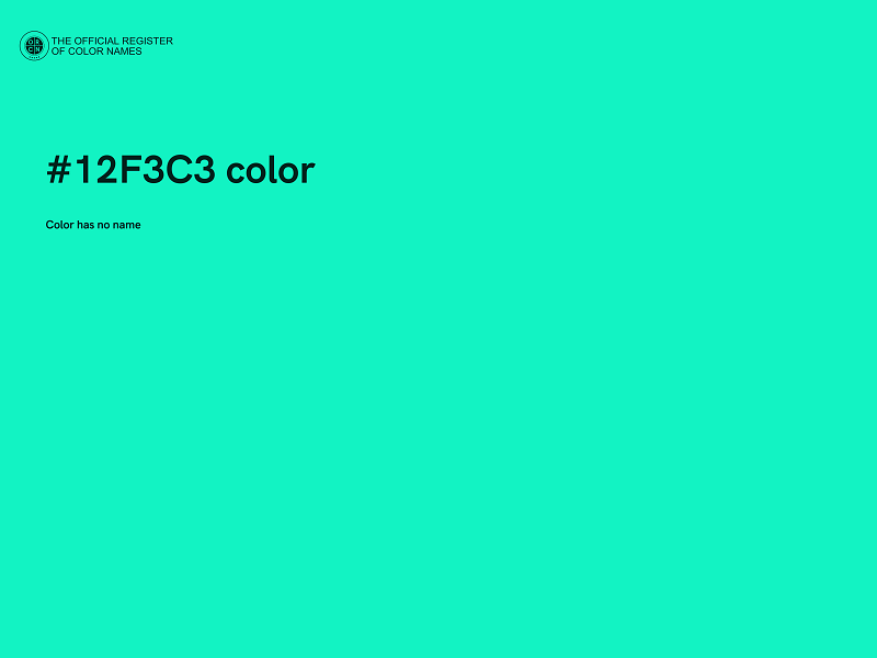 #12F3C3 color image