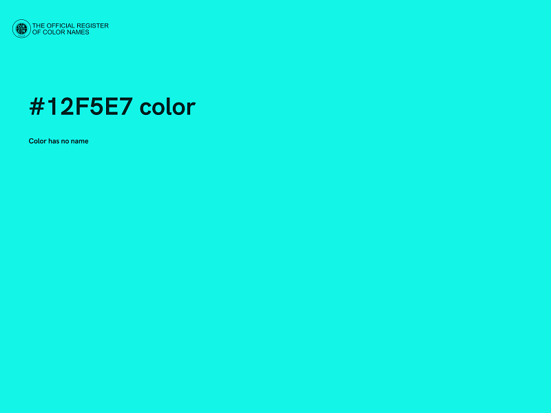 #12F5E7 color image
