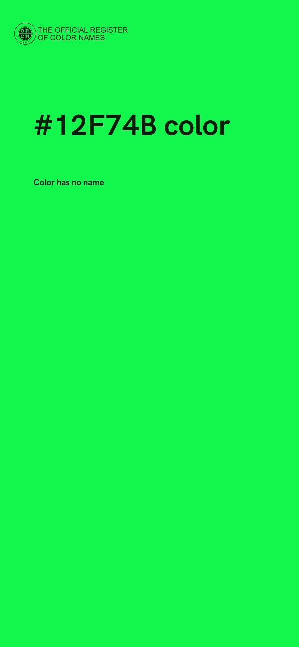 #12F74B color image
