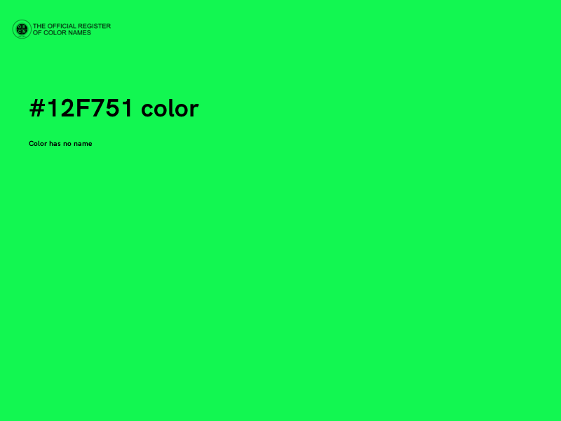 #12F751 color image