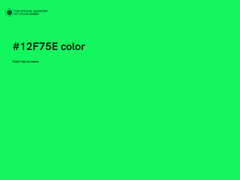 #12F75E color image