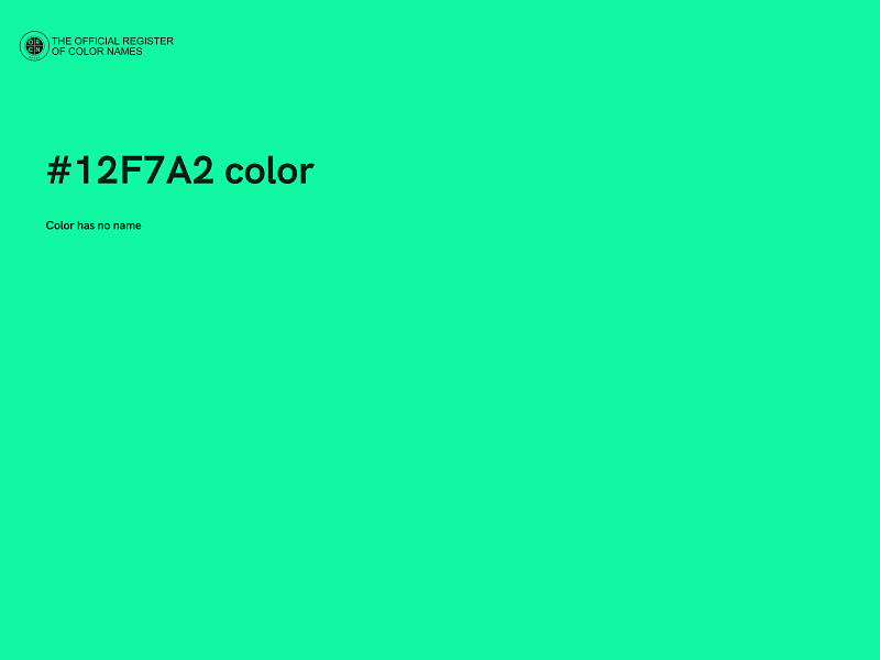 #12F7A2 color image