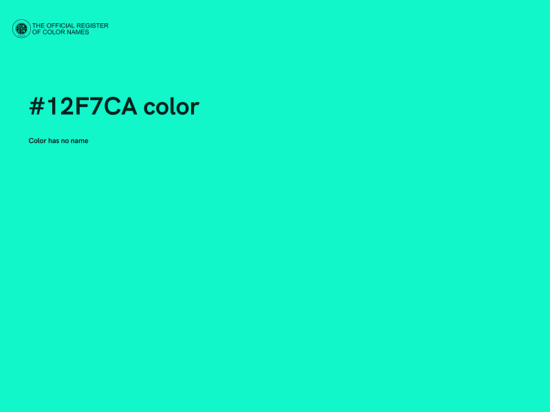 #12F7CA color image