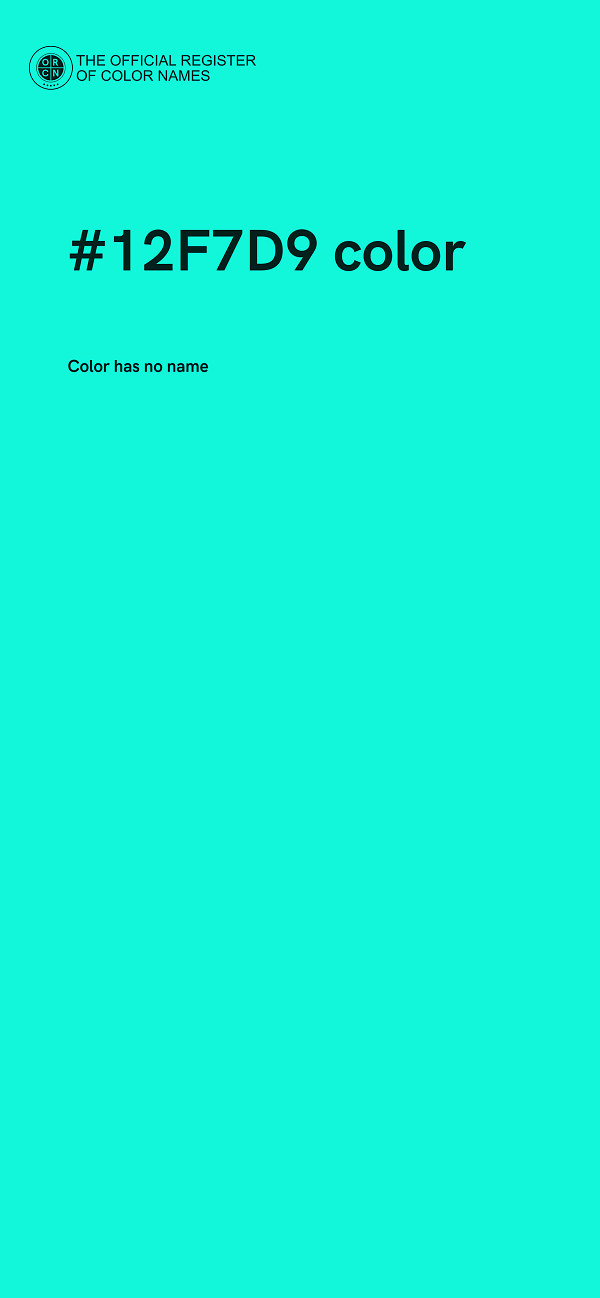 #12F7D9 color image