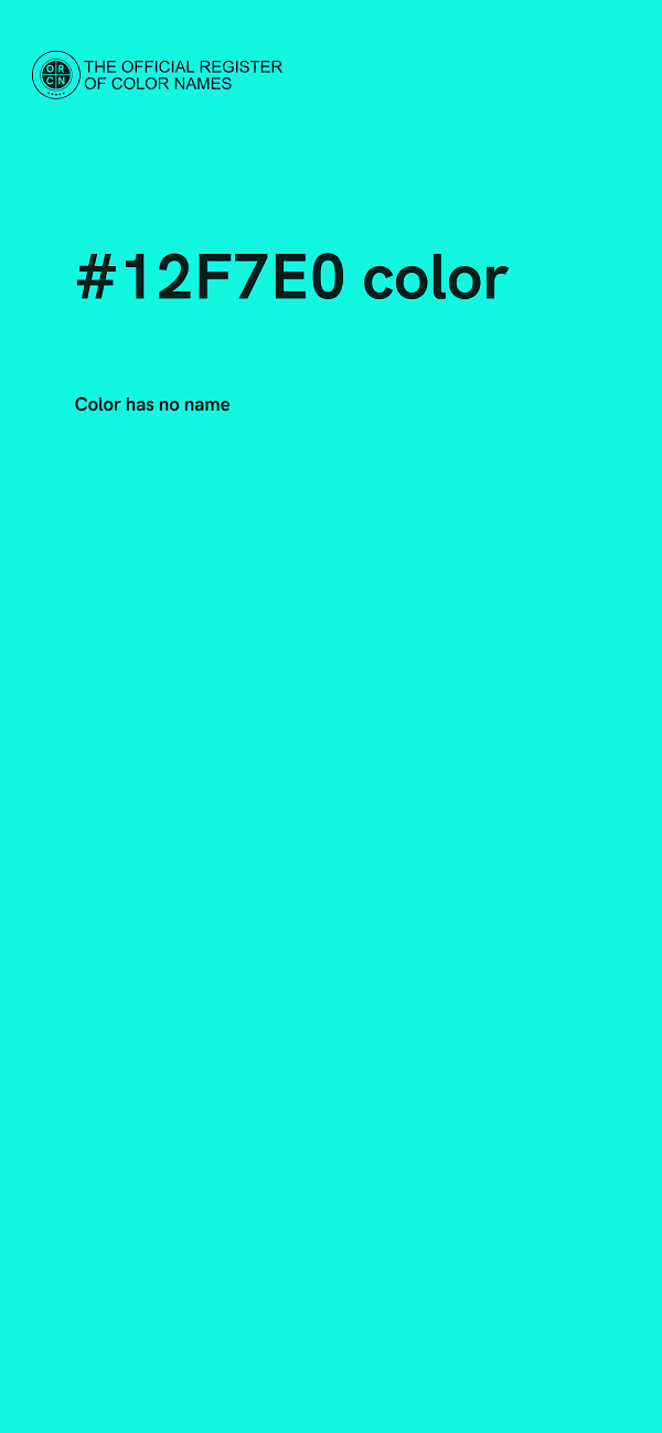 #12F7E0 color image