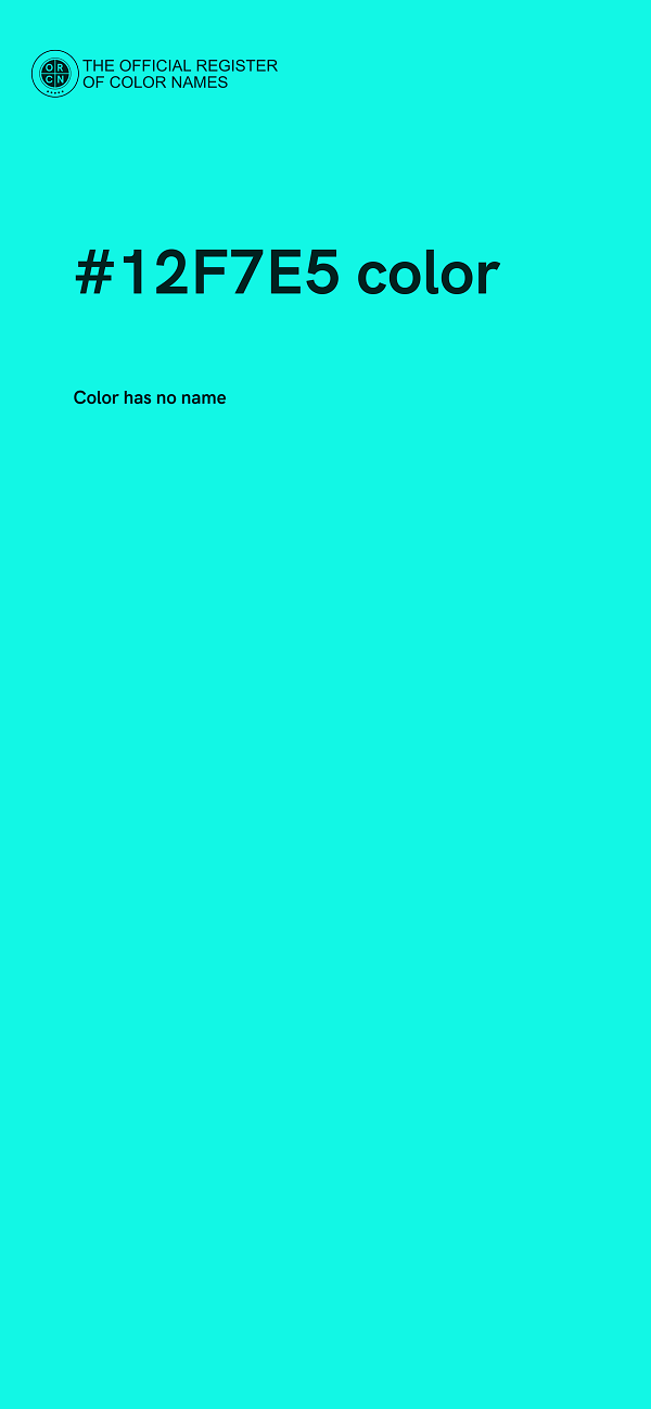 #12F7E5 color image