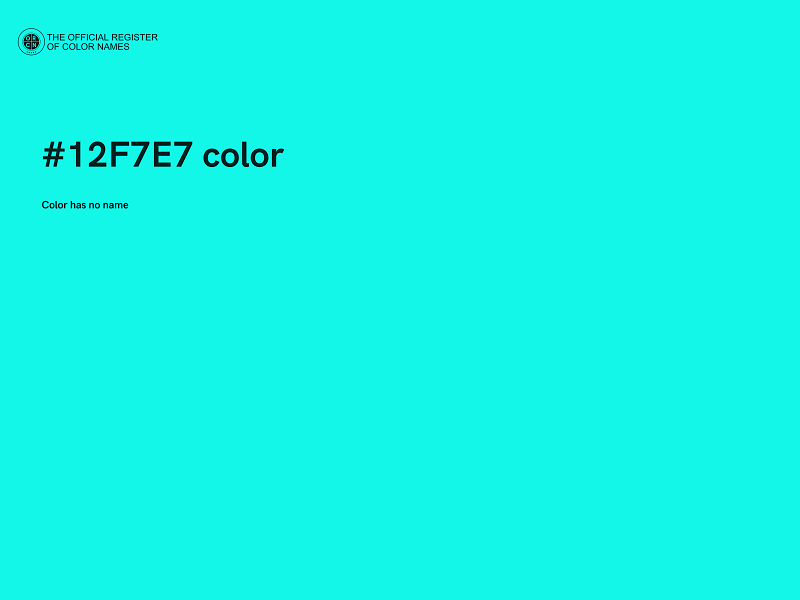 #12F7E7 color image