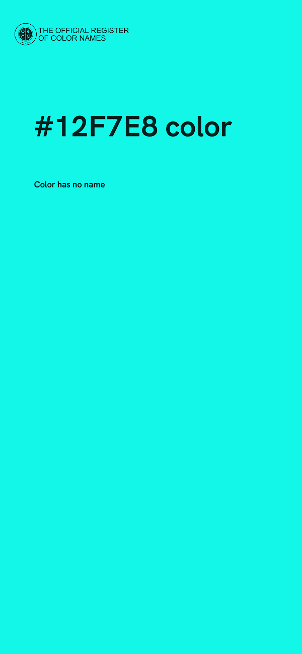#12F7E8 color image
