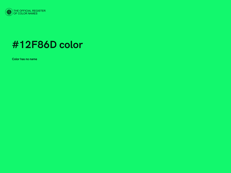 #12F86D color image